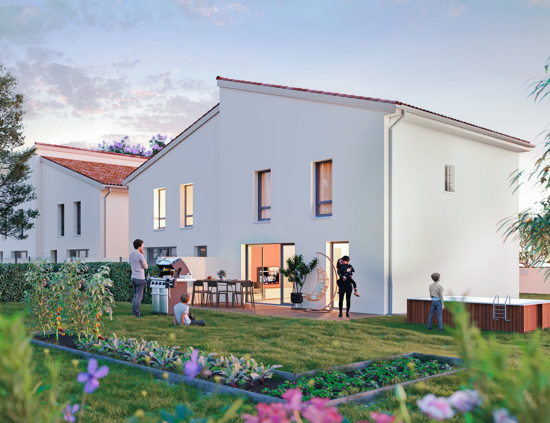 Photo extérieur d'une villa de la résidence les Villas du Jasmin